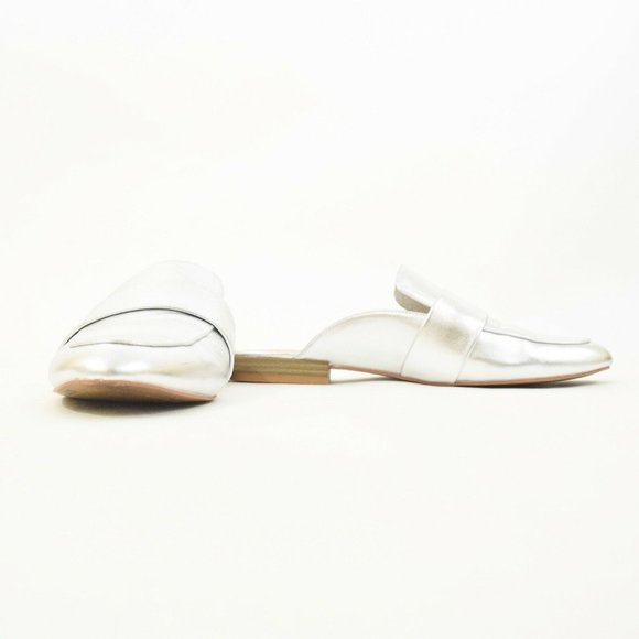 Dolce Vita Metallic Silver Vegan Leather Loafers - Picture 2 of 8